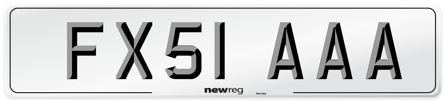 FX51 AAA Number Plate from New Reg